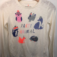 Size 12: Crewcuts Cream 'Party Animal' Long Sleeve T