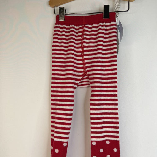 Size 8-12: Hanna Anderson Red/White Stripe/Polka Dot Tights