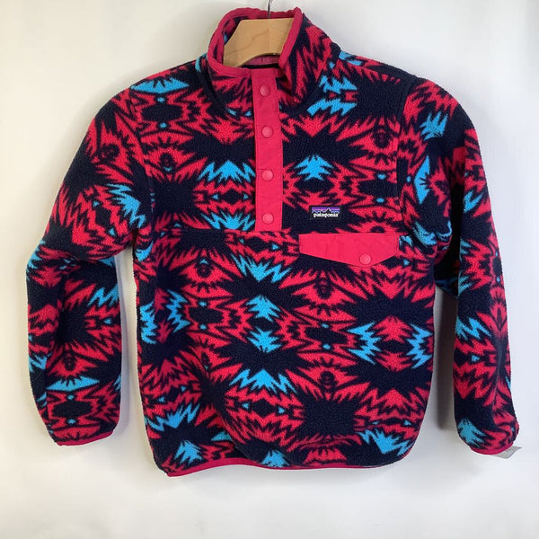 Size 7-8: Patagonia Navy Blue & Pink Fleece Pull Over Jackets