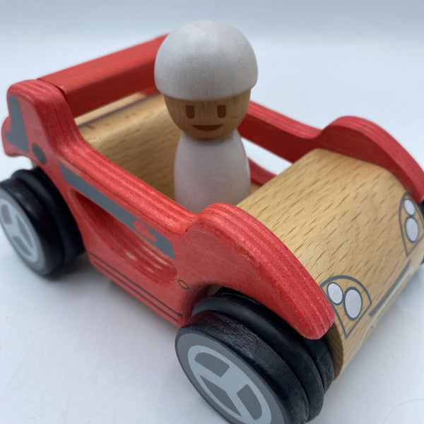 Ever Earth Red Wooden Race Car
