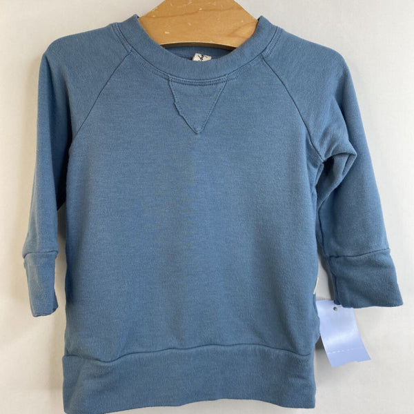 Size 3-6m: Baby Sprouts Blue Crewneck Long Sleeve Shirt