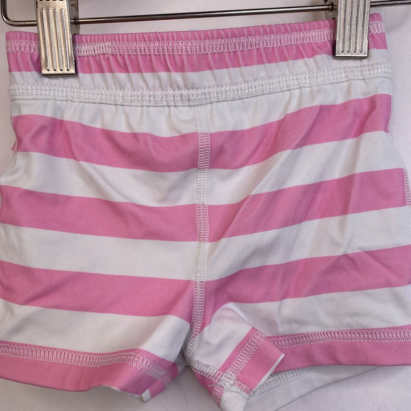 Size 6-12m: Hanna Andersson White & Pink Stiped Swim Shorts