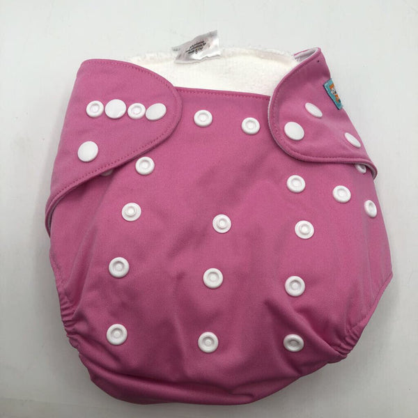 Size OS: Alva Baby Pink Snap Reusable Diaper w/ Liner NEW