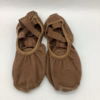 Size 2Y: Blendz Brown Ballet Slippers