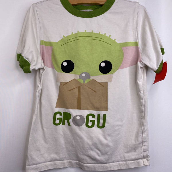 Size 6-7: Hanna Andersson Star Wars Cream & Green w/ Baby Grogu T-Shirt