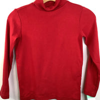 Size 8-9: Primary Red Long Sleeve Turtle Neck