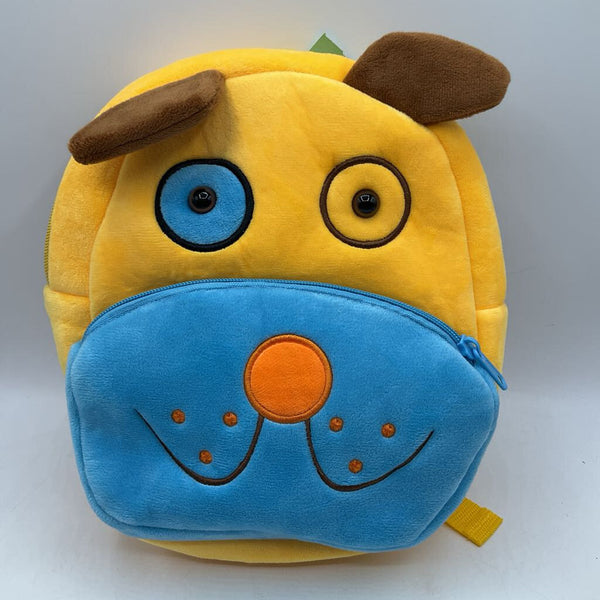 Toddler Fluffy Yellow & Blue Dog Backpack