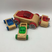 4pc Callelo Wooden Cars