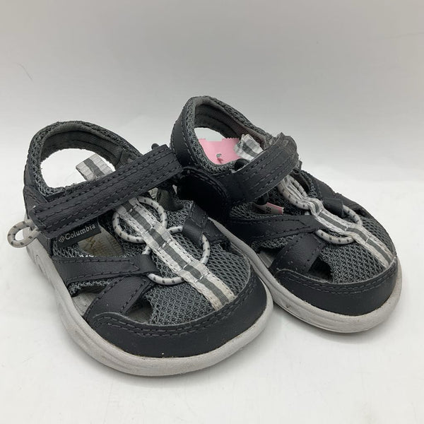 Size 4: Columbia Grey Velcro Close Toe Sandals