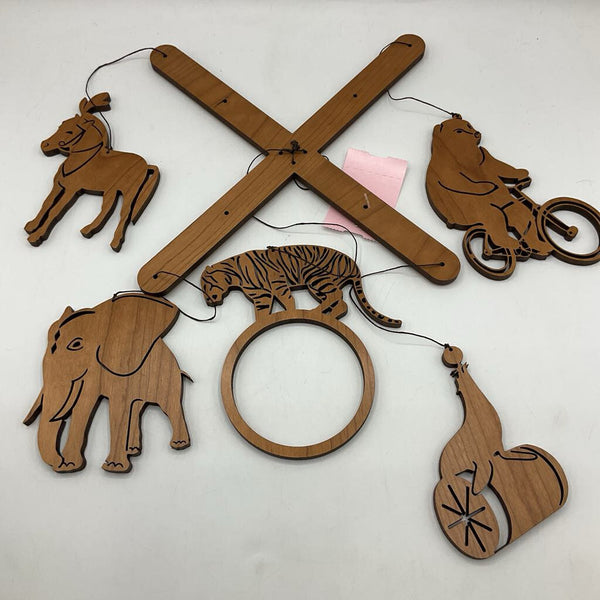 Wooden Circus Animals Mobile