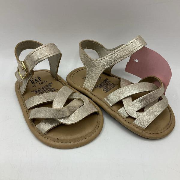 Size 12-18M: Baby Gap Silver Strap Sandals