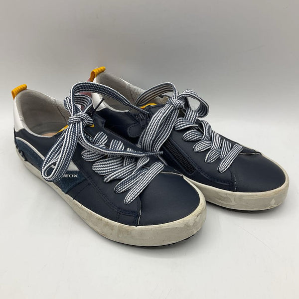 Size 1Y: Geox Blue Lace-up Sneakers