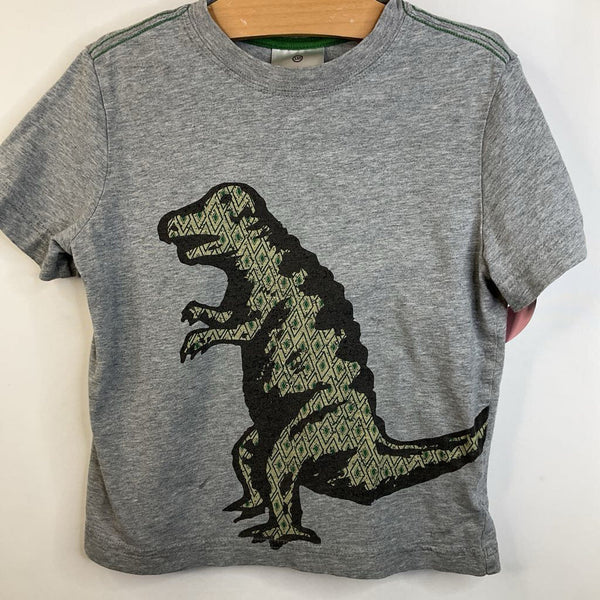 Size 5: Hanna Andersson Grey w/ T-Rex T-Shirt