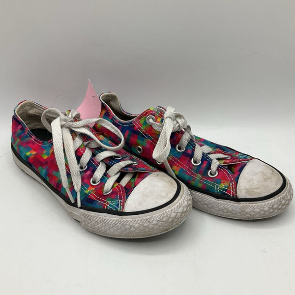 Size 1Y: Converse Colorful Pixel Lace-up Sneakers