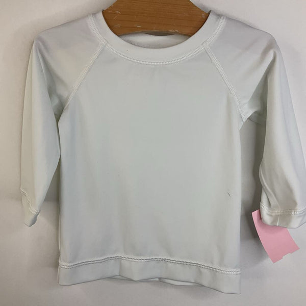Size 3-6m: Hanna Andersson White Long Sleeve Swim Shirt