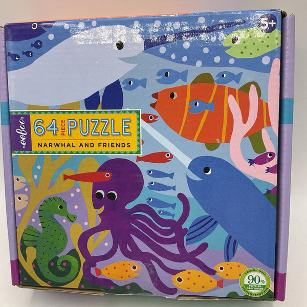 Eeboo Narwhal and Friends 64pc Puzzle