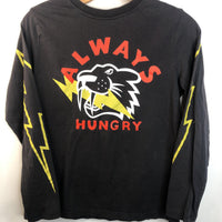 Size 12: Hanna Andersson Charcoal 'Always Hungry' Big Cat Long Sleeve T