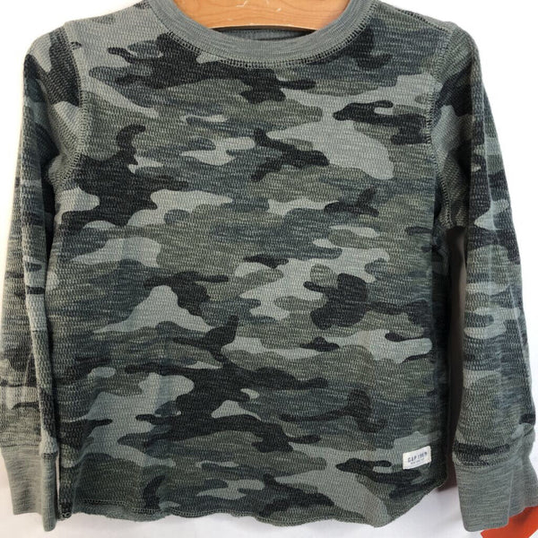 Size 4-5: Gap Green Camo Thermal Long Sleeve T