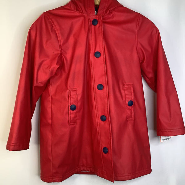 Size 7: Hatley Red Terry Cloth Lined Rain Coat