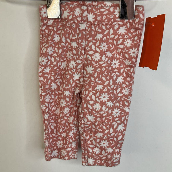 Size Preemie: Carters Roasted Peach Floral Pants
