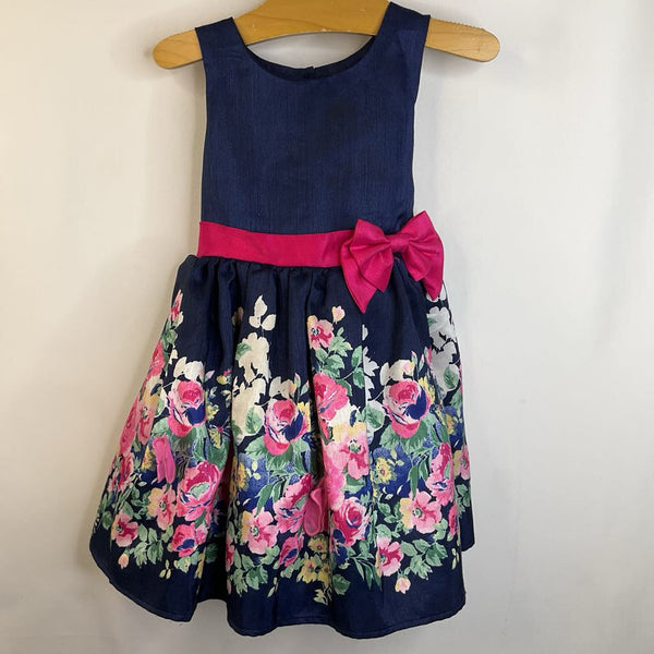 Size 4: Lilt Navy Blue Floral Tank Dress