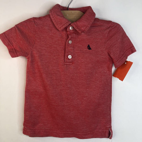 Size 18-24m: Janie and Jack Red Short Sleeve Polo