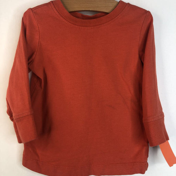 Size 12-18m (75): Hanna Andersson Orange Long Sleeve T