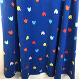 Size 14-16 (160): Hanna Andersson Blue Colorful Tulips T-Shirt Dress