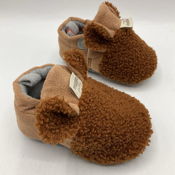 Size 2: Myggpp Brown Bear Soft Shoe Booties