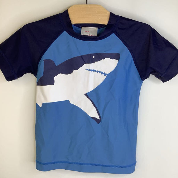 Size 3 (90): Hanna Andersson Blue Great White Shark Swim T-Shirt