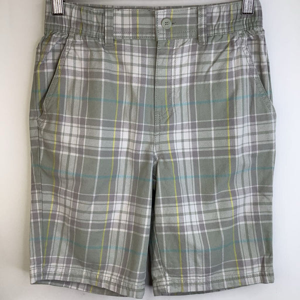 Size 12: Tea Pale Green & Yellow Plaid Shorts NEW w/ Tag